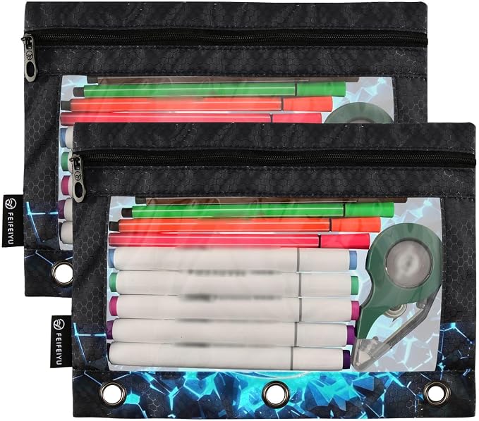 Custom 3D Soccer Football Blue Pencil Pouch - Image 2