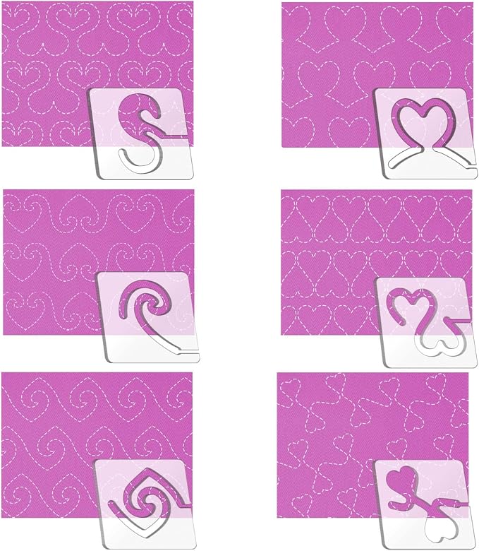 Kapyoo Free Motion Quilting Templates Set Quilting Rulers and Templates by Kapyoo