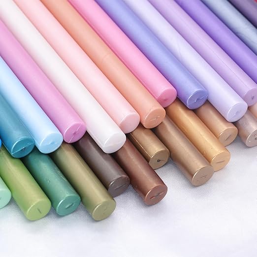 Gray Blue Wax Seal Sticks, 30pcs Sealing Wax Sticks, HOSEALING Glue Gun Wax Seal Sticks for Wax Seal Stamp, Premium Sealing Wax for Wedding Invitations, Letter, Envelope (Mini Size)