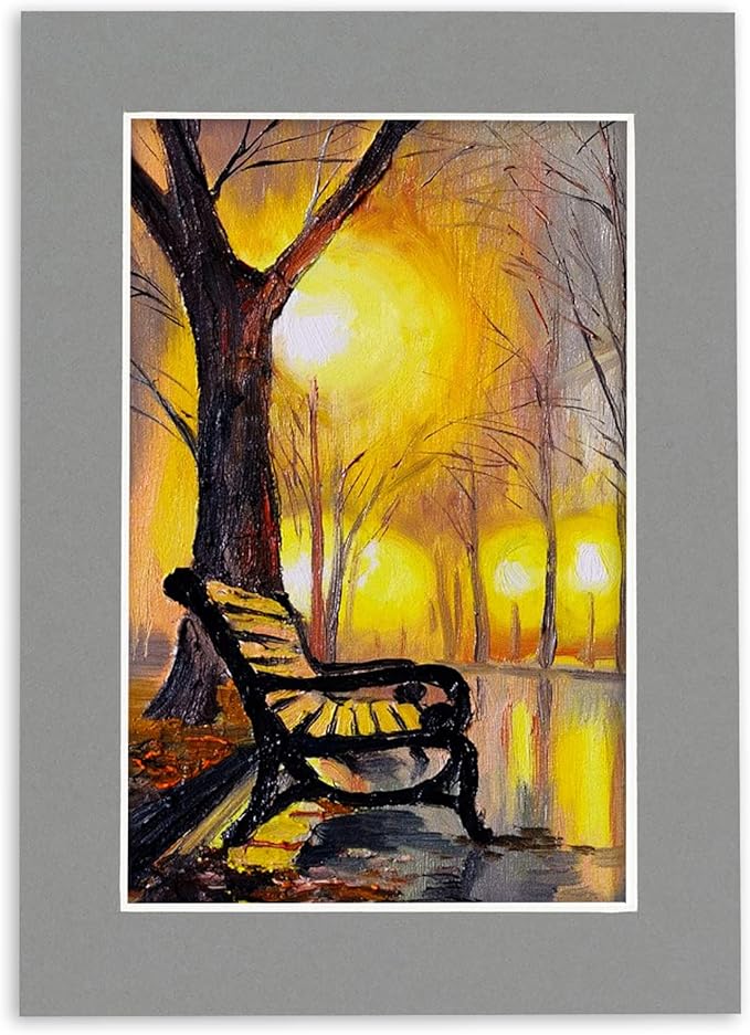 11x14 Mat for 8.5x11 Photo - Precut Mid Grey Picture Matboard for Frames Measuring 11 x 14 Inches - Bevel Cut Matte to Display Art Measuring 8.5 x 11 Inches - Acid Free Pack of 100 MATS