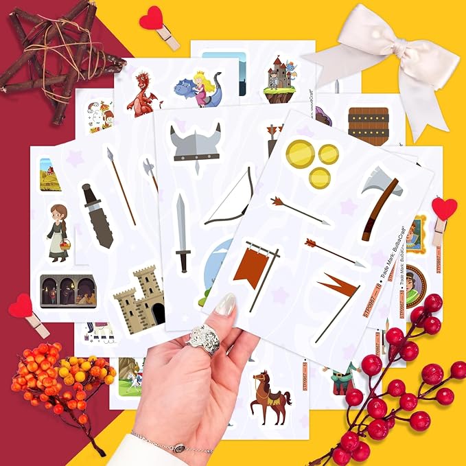 BulbaCraft 100Pcs Medieval Stickers - Image 6