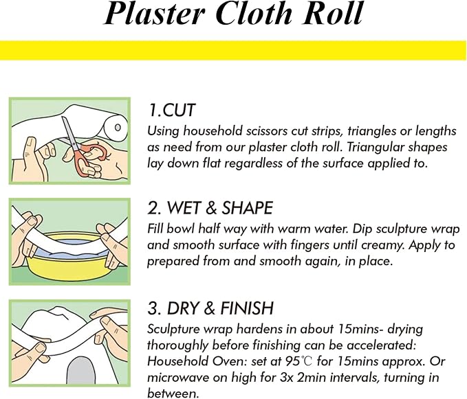 4'' x 180'' Plaster Cloth Gauze Bandages Rolls, 500gsm Plaster Strip | - Image 7