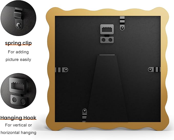 6x6 Wavy Picture Frame With Mat - Image 2