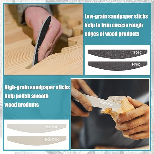 Honoson 20 Pcs Sanding Sticks for Plastic Models 3D Print Polishing Sticks - Image 3