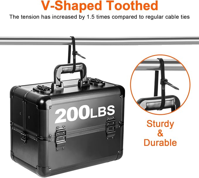 Zip Ties Heavy Duty 12 inch，V-Shaped Toothed Double Sided - Image 3