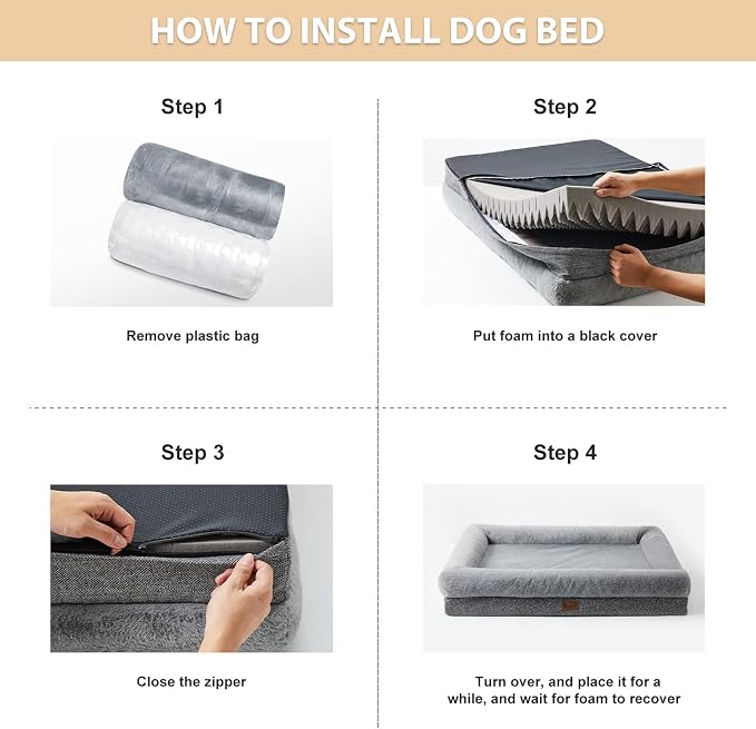 BFPETHOME Orthopedic Dog Beds for Extra Large Dogs, Washable Large Pet - Image 6