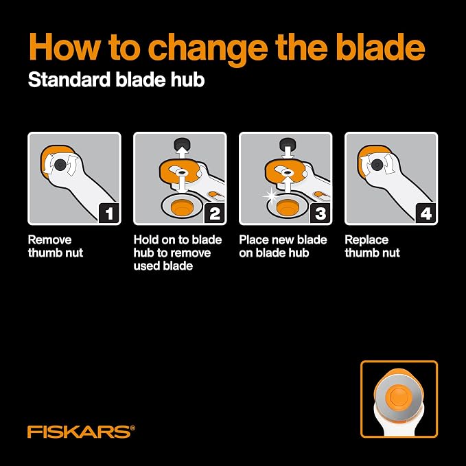 Fiskars 45mm Rotary Blade 2-Pack, Replacement Blades - Image 8