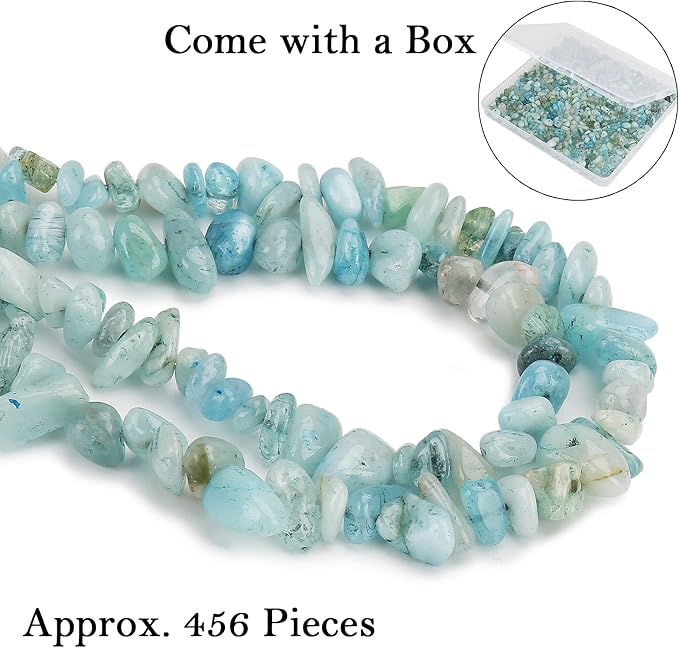 456 PCs Natural Chip Stone Beads, 5-8mm Irregular Multicolor Gemstones Loose - Image 4