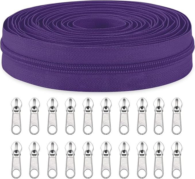 Sawoake #3 Nylon Coil Zippers by The Yard Bulk 10 Yards by Zipper