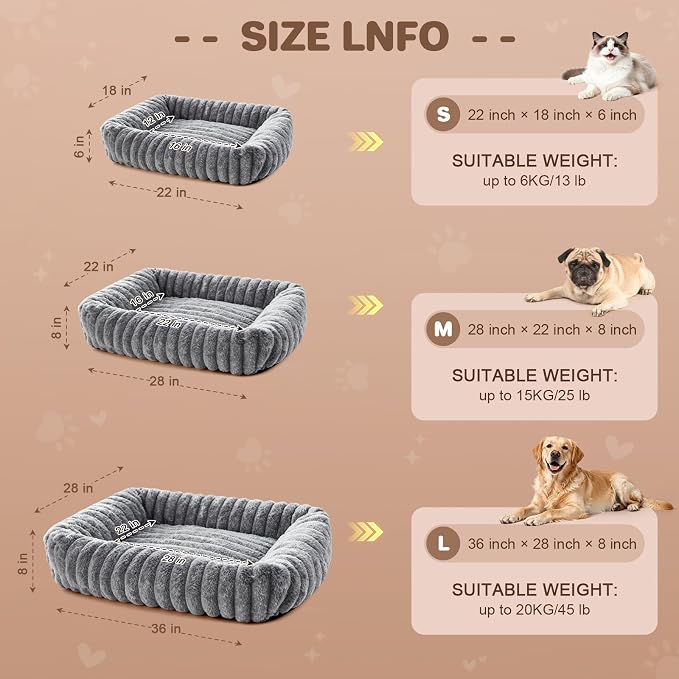 Dog Bed for Small Medium Size Dog, Washable Self Warming Dog Cat Beds for - Image 5