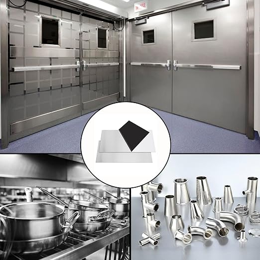 2Pcs 304 Stainless Steel Sheets Metal 6" x 12" x 1/32" Inch 304 Stainless Steel Plates 20 Gauge(0.8MM) Stainless Steel Shim Stock Plates Metal Sheets for Crafting, Stovetop, Snow Frosted Surface