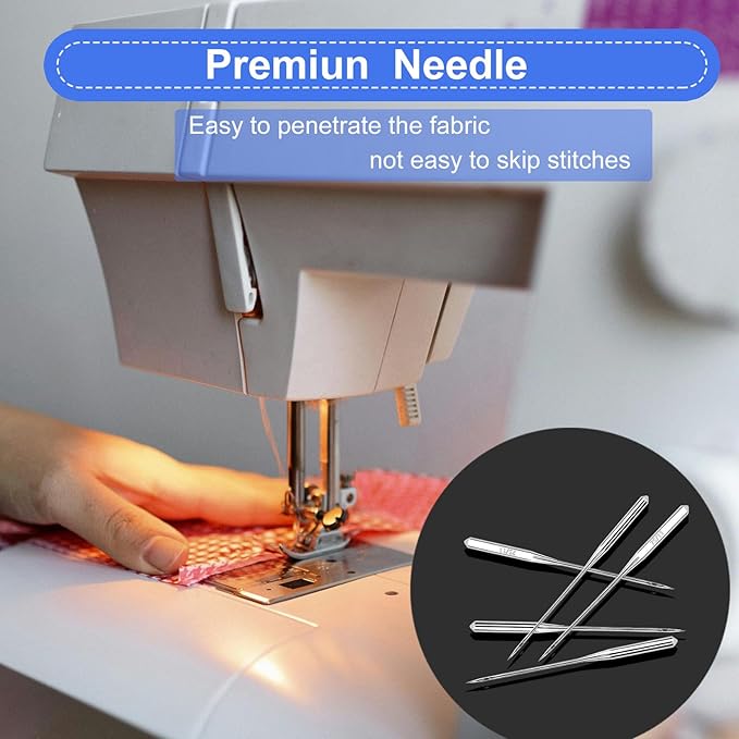 100PCS Sewing Machine Needles, Universal Sewing Machine Needle for Singer, Brother, Janome, Varmax, Needles for Sewing Machine with Sizes HAX1 65/9, 75/11, 90/14, 100/16, 110/18