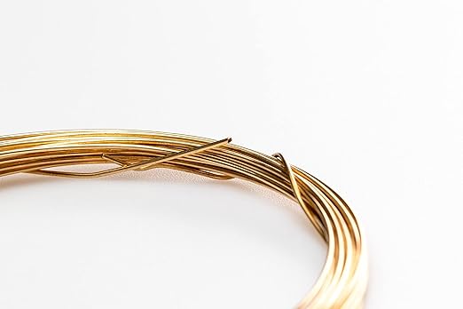 18 Gauge, Jeweler's Brass Wire, Red Brass, Round, Dead Soft, CDA #230 Alloy Jewelry Grade Made in USA - 5FT by CRAFT WIRE