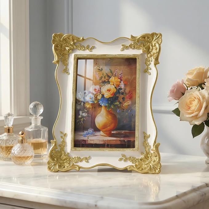 Cuspin 4x6 Picture Frame, Antique Baroque Style Frame - Image 2