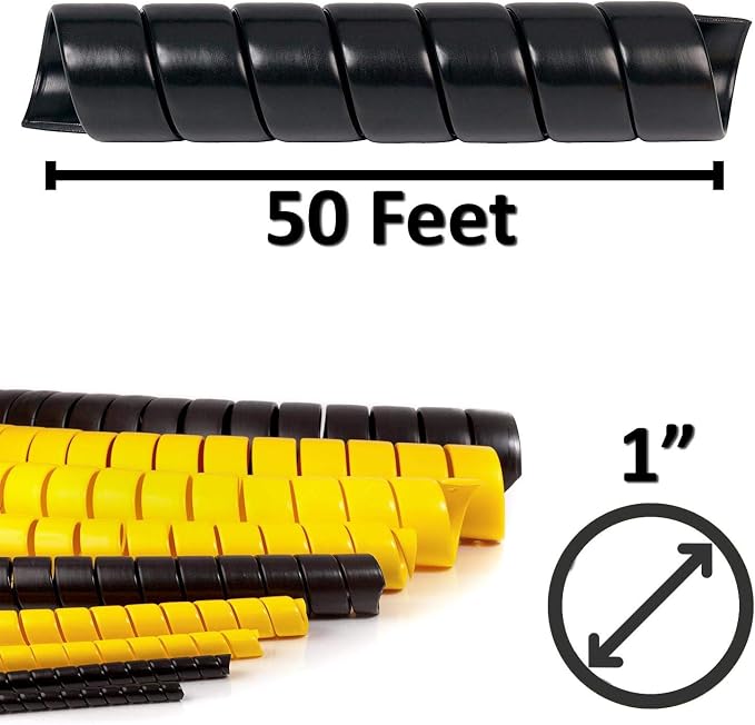 Electriduct 1 Inch Heavy Duty Spiral Wrap HDPE Flexible Plastic Cable Sleeve - Image 3