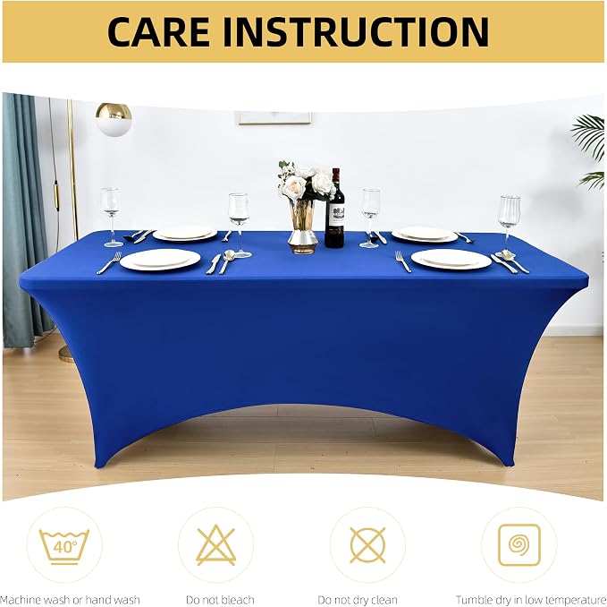 2-Pack 4ft Spandex Table Covers - Image 6