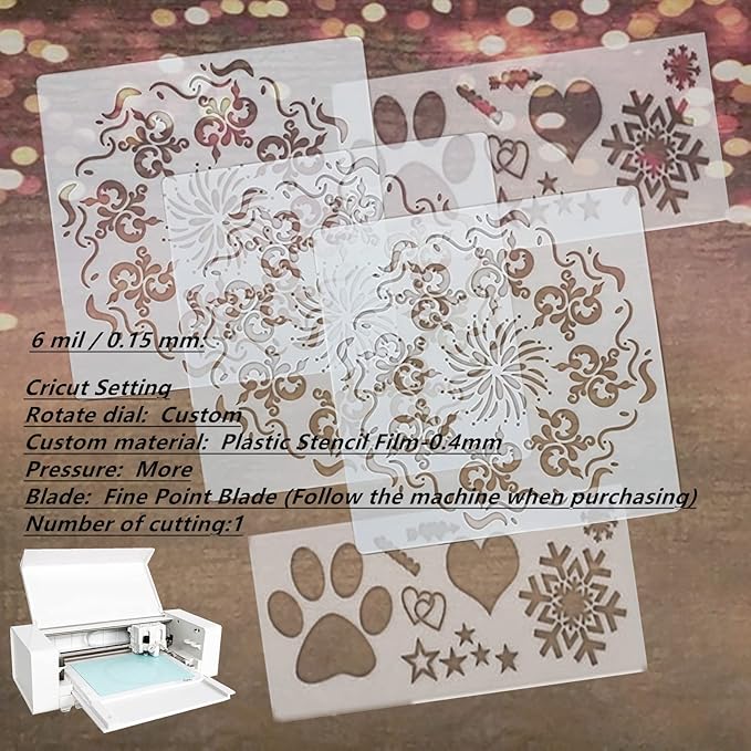 BANLTRE 12 Pack 12" x 16" 6mil/0.15mm Thick Clear Blank Stencil Sheet for Cutting,Craft Plastic Sheets (12" x 16" / 6mil)