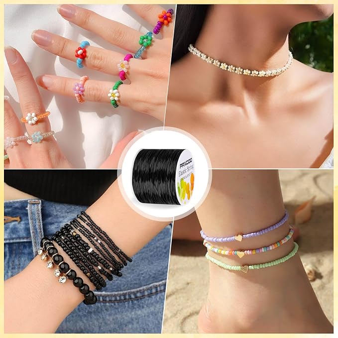 PAXCOO 1.4 MM Elastic String for Bracelets, Stretch Magic Elastic String Bead - Image 7