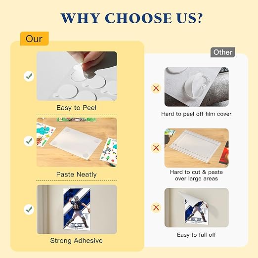 Double Sided Sticky Tack – 490pcs Easy to Peel Sticky Dot,Clear Removable Balloon Glue Poster Dots for Crafts, Posters, Balloons, and DIY Projects