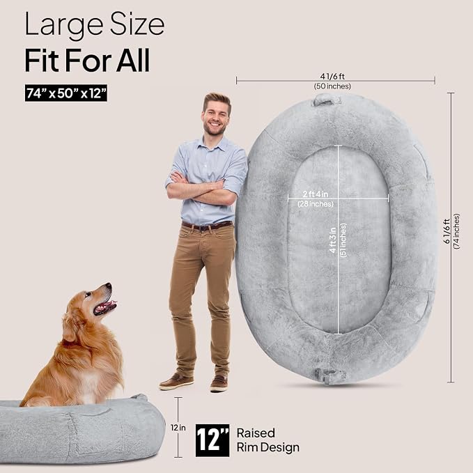 Human Dog Bed for Adults, Waterproof & Machine Washable Cover - Image 6