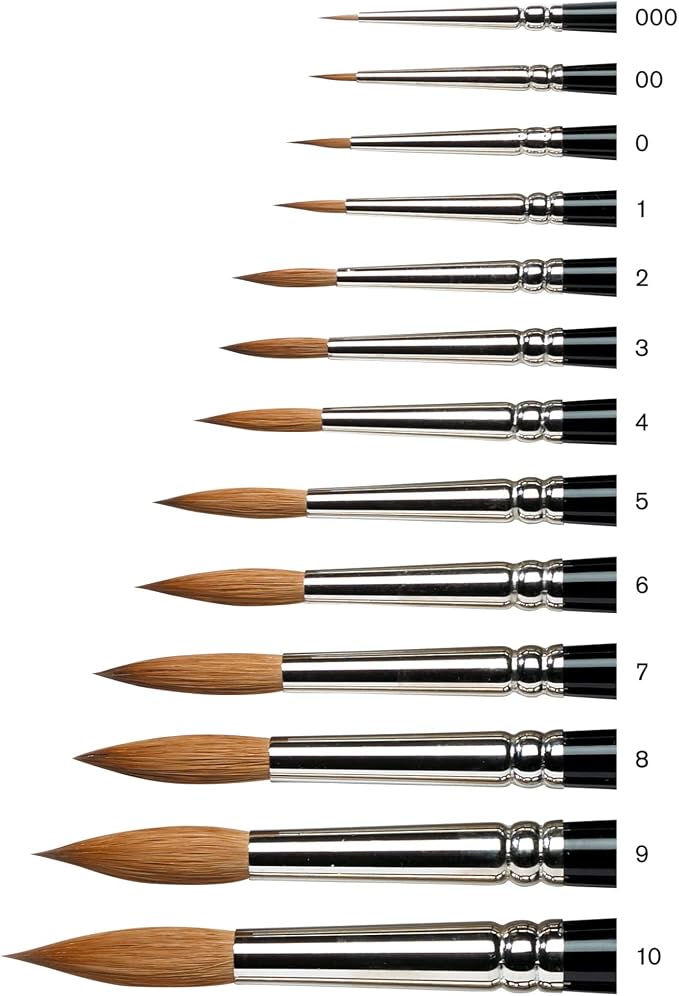 Winsor & Newton Series 7 Kolinsky Sable Brush, Round SH #4 - Image 4
