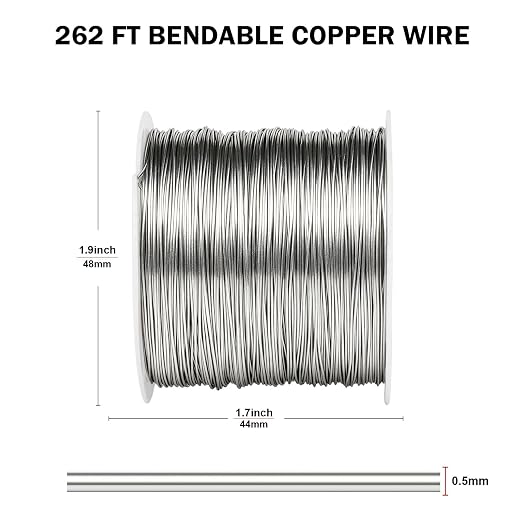 Copper Jewelry Wire Craft 262FT 24 Gauge Metal Wire - Image 2