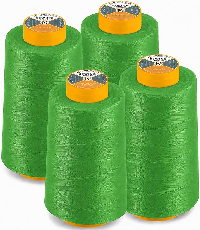 AK TRADING CO. 4-Pack Lime Green All Purpose Sewing Thread Cones of High by Fabrics%7CEventDecor%7CCrafts%7CUpholsteryFoam