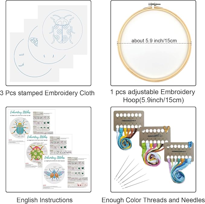 Louise Maelys Beetle Embroidery Kit - Image 2