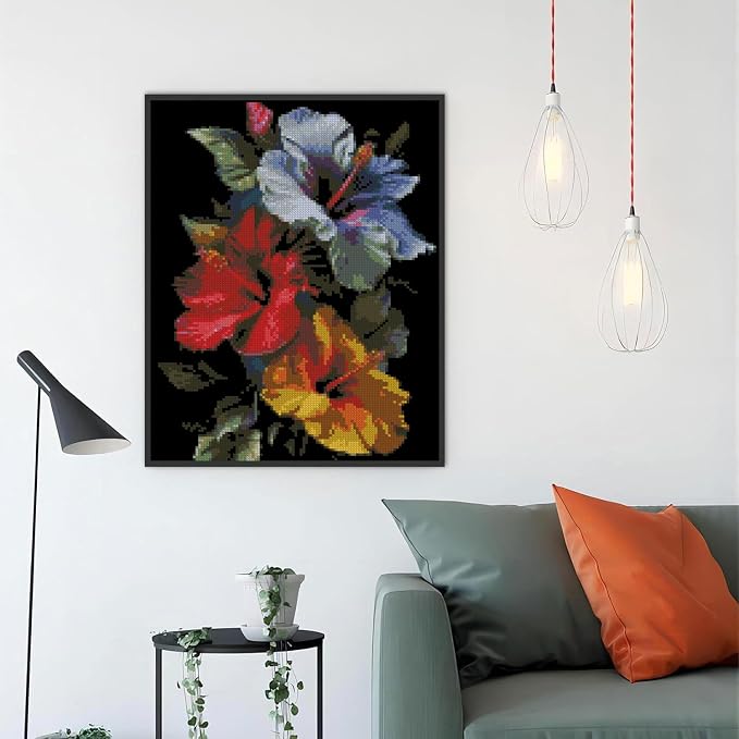 Flowers Stamped Cross Stitch Kits Flowers Cross Stitch Patterns, Dimensions - Image 6