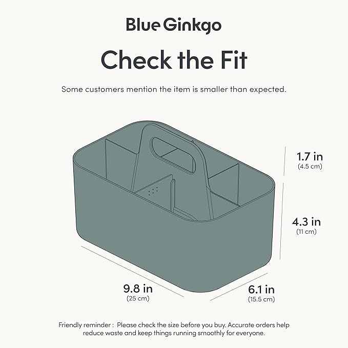 BLUE GINKGO Stackable Organizer Caddy, Made in Korea | Portable. Adjustable. - Image 3