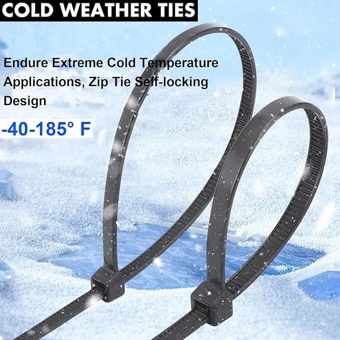 120lb Heavy Duty Zip Ties 24 inch, WLEAD 50PCS Cable Ties Strong Tensile - Image 4