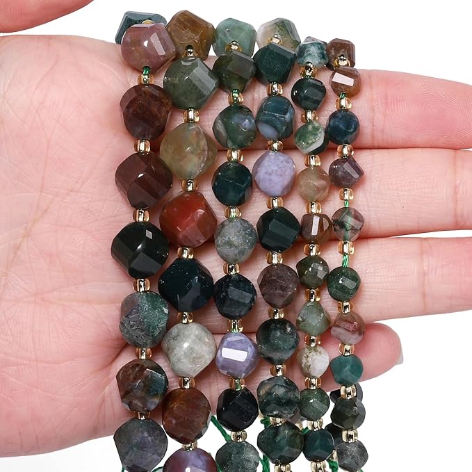 42pcs Natural Indian Agate Stone Beads - Image 3