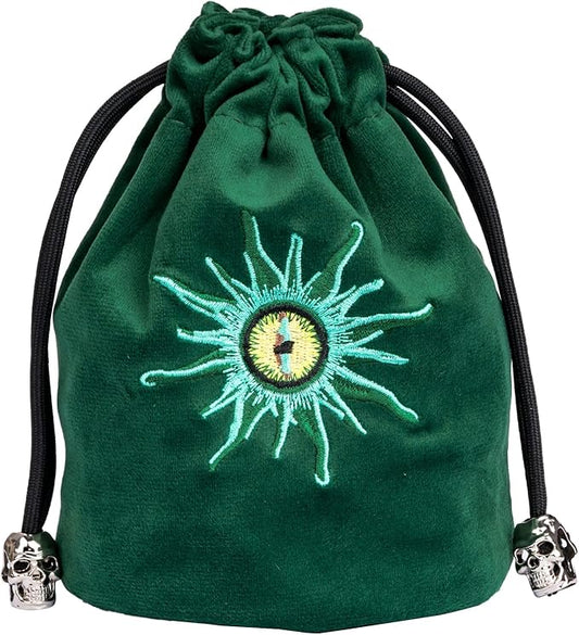 Green Large Dice Bag D&D Cute Storage Bag for Role Playing Games Tabletop Games - Capacity 100+ Polyhedral Dice