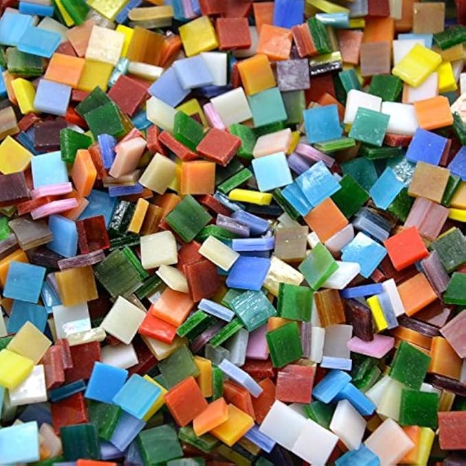 Lanyani 800 Pieces Mosaic Tiles Stained Glass by LanyaniArtGlassMosaics