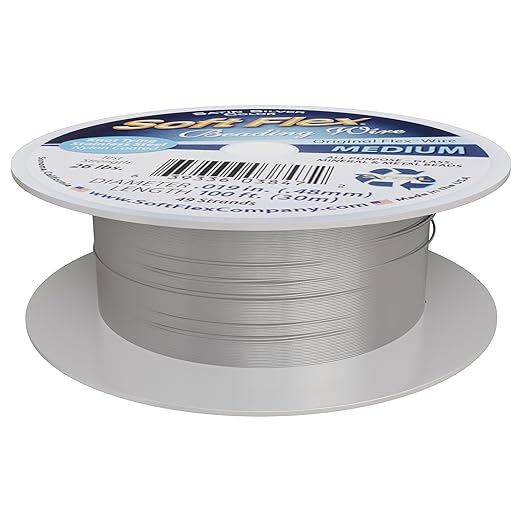 Soft Flex 49 Strand Beading Wire - Medium 0.19 Diameter - 100 Feet Nylon Design Wire