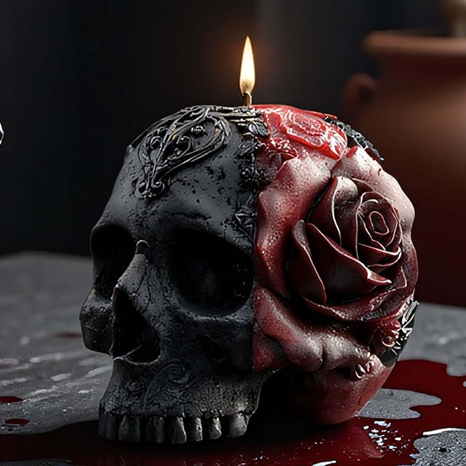 Halloween Skull Hand Ghost Cylinder Molds Silicone Wave Spiral Candle Mold - Silicone Resin Casting Molds for Candle & Resin & Soap Craft Supplies