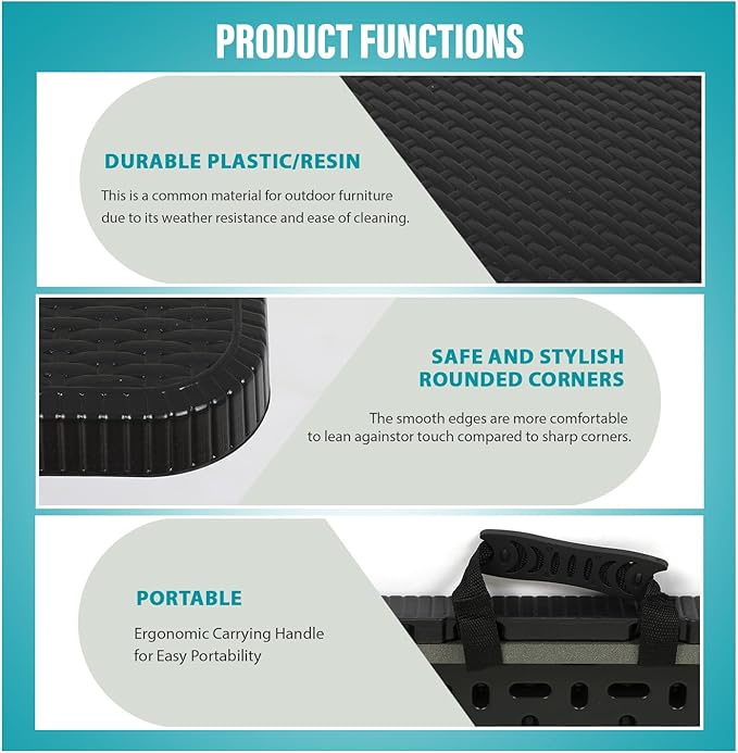 FDW Folding Table Half Portable Foldable Table - Image 6