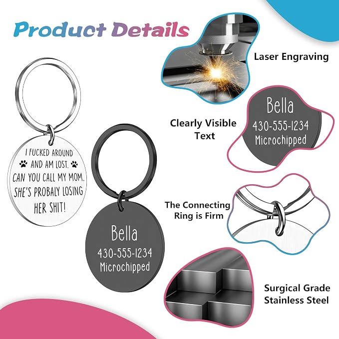 Funny Personalized Dog Tag, Customized Dog Collar - Image 6