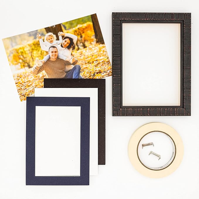 11x14 Mat for 8.5x11 Photo - Precut Navy Picture Matboard for Frames 11 x 14 Inches - Bevel Cut Matte to Display Art 8.5 x 11 Inches - Acid Free Pack of 25 MATS with Backing Boards & Clear Bags
