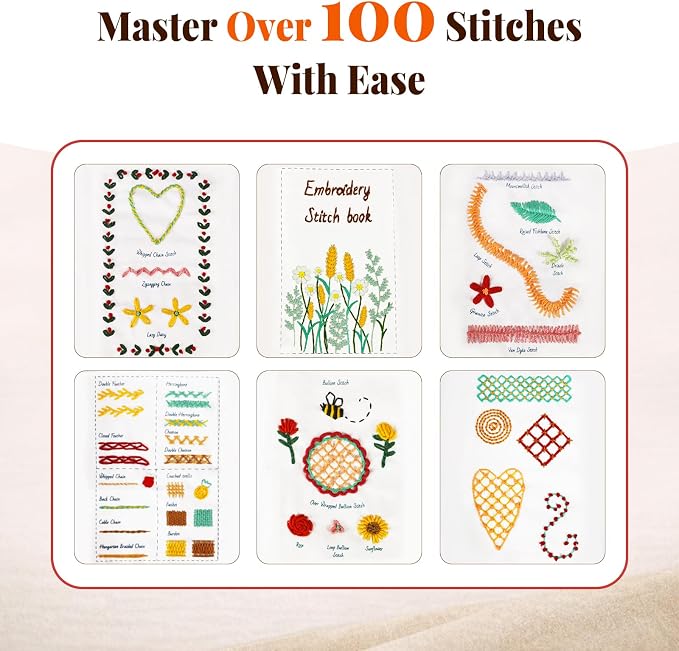 CYANFOUR 2026 New Embroidery Stitch Book Kit - Image 8