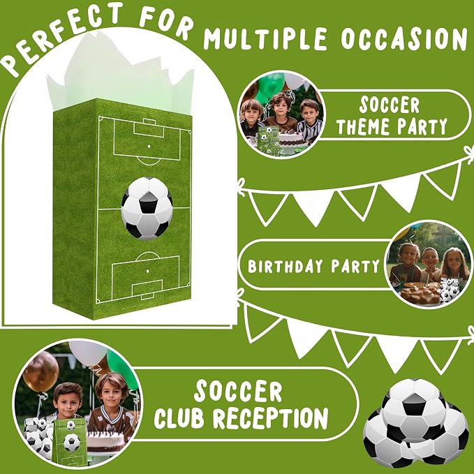 24 Soccer Party Favor Bags - Image 5