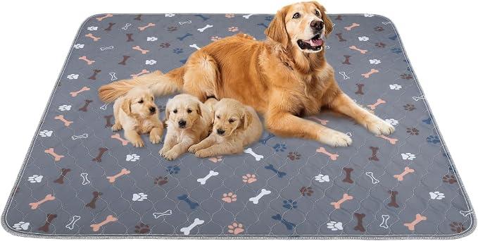 Washable Pee Pads for Dogs，2Pack 31x36 Reusable Puppy Pads by Baodan