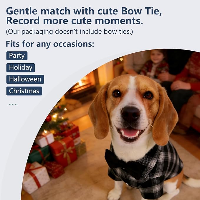 Koneseve Dog Shirt Pet Plaid Clothes T-Shirt Sweater Breathable - Image 5
