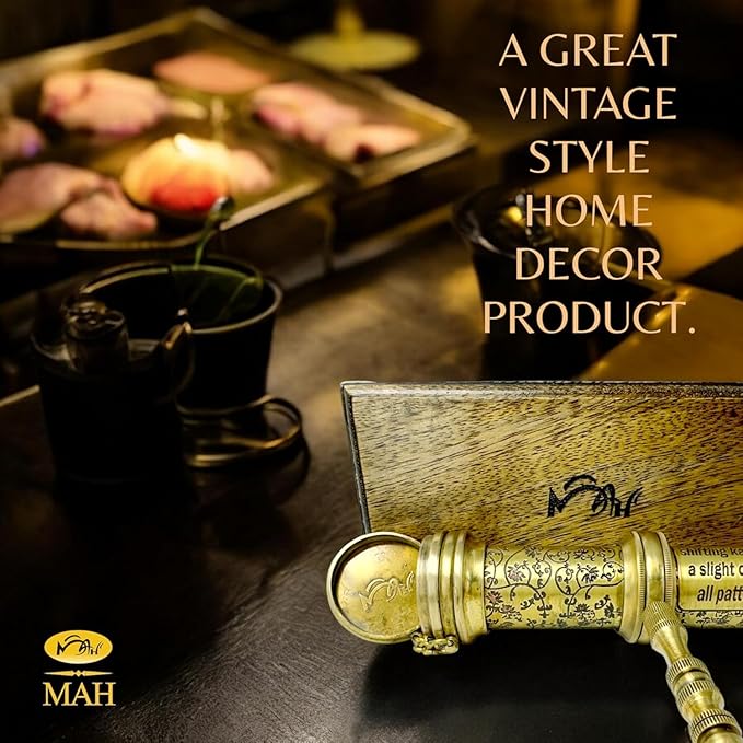 Handcrafted Brass Kaleidoscope – Vintage Nautical Collectible Gift for Kids, Teens & Adults – Sentimental Keepsake with Greeting Card – Educational Toy & Home Décor Accent – Timeless Pattern Design