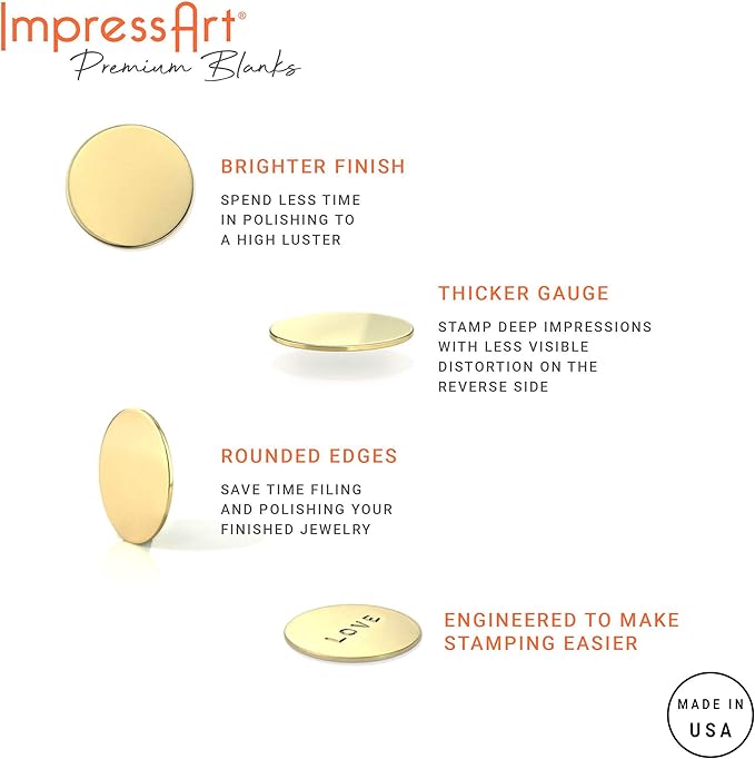 ImpressArt - Premium Metal Stamping Rectangle Blanks for Metal Stamping and Jewelry Making (24 Pack) (1 1/2" x 1/4" 3D Rectangle, Aluminum)