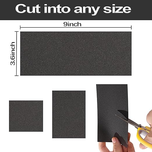 25-Piece Fine Sandpaper Set 1000/2000/3000/5000/7000 Grit Wet Dry Sandpaper Combo 9x3.6 Inches, Suitable for Automotive, Resin Furniture Finishing, Stone Turning Finishing