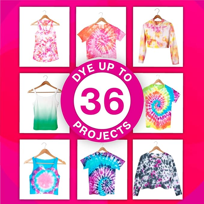 Tulip One Step Tie Dye Kit: Tie Dye Party Supplies, 18 bottles - Image 5