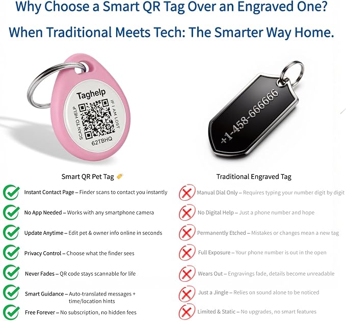 Smart QR Code Cat ID Tag – Free Forever Online Profile, No Subscription Pet - Image 6