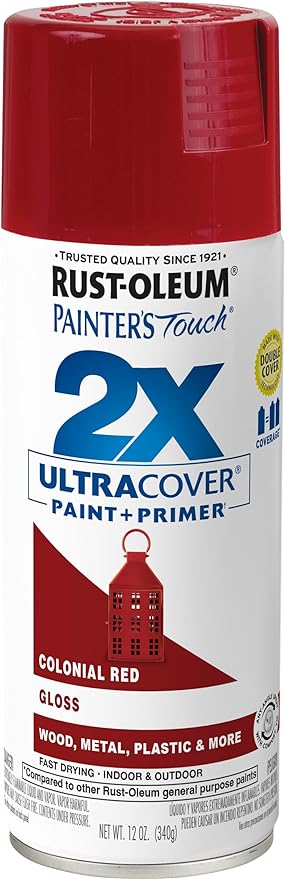 Rust-Oleum Painter's Touch 2X Ultra Cover Spray Paint, Gloss Colonial Red | by Rust-Oleum