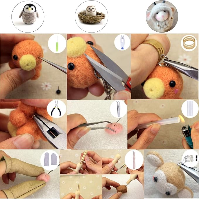 Mayboos Needle Felting Starter Kit, Wool Roving 40 Colors Set, Wool Felt Tools - Image 5